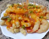 Foto langkah ke 3 dari resep Dori Mix Udang Saus Asam Manis Pedas.