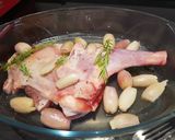 A picture of step 3 of Roast lamb with sweet, minty shallots.