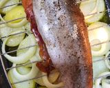 Foto del paso 2 de la receta: Trucha al horno con jamón y patatas panaderas