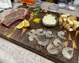A picture of step 1 of Lemon Butter Ribeye n’ Shrimp.