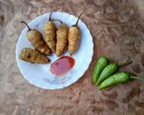 A picture of step 6 of Achari Chilli Bites.