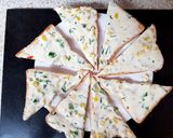 A picture of step 5 of My Soft Cheese, Sweet Pepper + Chopped Chives Spread on toast 😁.