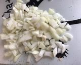 Une image de l'étape 4 de Patate douce au lard fumé,oignons,épices et herbes.