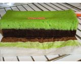 Foto langkah ke 3 dari resep Brownies Coklat Pandan Kukus.