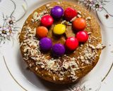 A picture of step 5 of Eggless Coffee Cake (in pressure cooker).