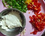 A picture of step 1 of Paneer bell pepper masala.