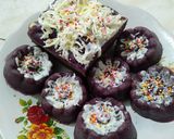 Foto langkah ke 11 dari resep Bolu kukus coklat dan ubi ungu.