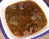A picture of step 3 of Kaleji Masala.