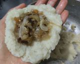 Foto del paso 6 de la receta: Pasteles de arracacha /apio🍠🫓🥙rellenos de salteado de berenjena, cebolla y pera🍆🧅🍐