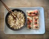 Foto del paso 3 de la receta Noodles picantes con tosta de salmón y alcaparras