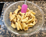 Foto del paso 3 de la receta: Pastel con nueces, pasas, manzanas y cabello de ángel