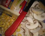 A picture of step 1 of Corn & mushroom cheese sandwich.