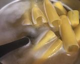 A picture of step 3 of Cannelloni Towers with Filling.