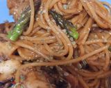 Foto del paso 8 de la receta Spaguetini con salsa de cebolla y pimiento rojo