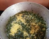 A picture of step 4 of Murungai Keerai Poricha Kottu.