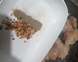 A picture of step 1 of Chilli chicken.