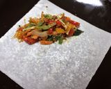 A picture of step 8 of Baked Veggie Spring Rolls with Indian Flavour - Fusion Style.