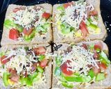 A picture of step 5 of Air fryer baked Szechwan brown bread pizzas.