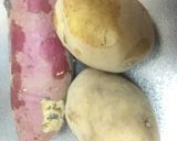 A picture of step 1 of Japanese Fried Potato.