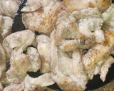 A picture of step 5 of Mongolian Chicken.