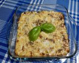 Une image de l'étape 14 de Gratin de pâtes à la viande hachée et fromages (mozzarella, fromage râpé) 🍴.
