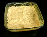 A picture of step 3 of Knafeh na'ameh (traditional palestinian recipe).