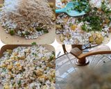 A picture of step 3 of Sabudana Khichadi.