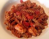 A picture of step 9 of Wholewheat chicken pasta.