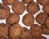 A picture of step 7 of Falafel #4weekschallenge #charityrecipe.
