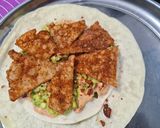 A picture of step 4 of Crunch wrap.