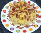 A picture of step 8 of Shahi Vegetable Biryani.
