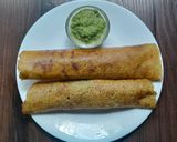 A picture of step 7 of Watermelon peel(rind) dosa(using white green part).