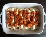 A picture of step 6 of Chicken Enchiladas.