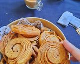 A picture of step 15 of Pinwheel Mathri.