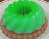 Foto langkah ke 3 dari resep Puding Lumut Lapis Cokelat.