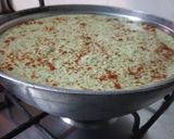 A picture of step 3 of Hara moong dhokla.