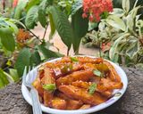 A picture of step 5 of Crispy Honey Chilli Potato.