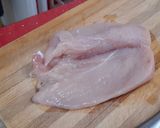 Foto del paso 1 de la receta: Pechuga de pollo rellena, en airfryer