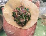 A picture of step 3 of Chive Dumplings.