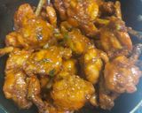 A picture of step 4 of Lollipops with schezwan sauce.