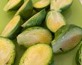 A picture of step 1 of Roasted Brussels Sprouts.