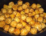 A picture of step 3 of Sweet & Sour Crockpot Meatballs.