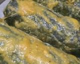 A picture of step 5 of Visrati VangiTuria Pana Sabji with paratha.