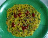 A picture of step 5 of Mix flour spring onion cheela.