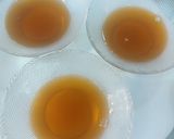 A picture of step 1 of Pista fruit custard orange jelly with black currant sauce.