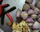 A picture of step 2 of Kashmiri chilli gandharaj lemon chicken curry.