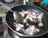 A picture of step 3 of Kadai paneer.