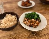 A picture of step 8 of Chicken breast stir fry with chilli, soysauce, black vinegar, Chinese style.