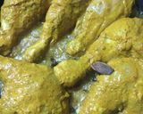 A picture of step 6 of Chicken Tangdi Masala.