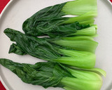 A picture of step 3 of Bok Choi with Garlic and Oyster Sauce.